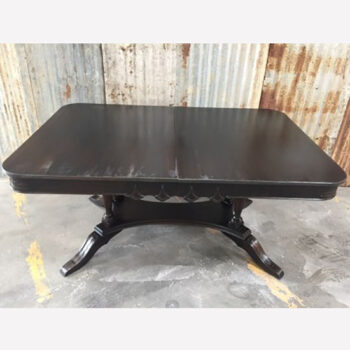 duncan phyfe dining table ebony antique wood rent rental