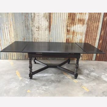 english dining antique trestle table ebony wood old rent