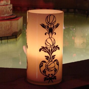 rota vase white glass vessel flowers rental