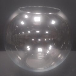 bubble bowl clear glass vessel flowers rental