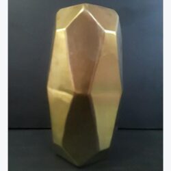 maven vase gold geometric vessel ceramic flowers rental