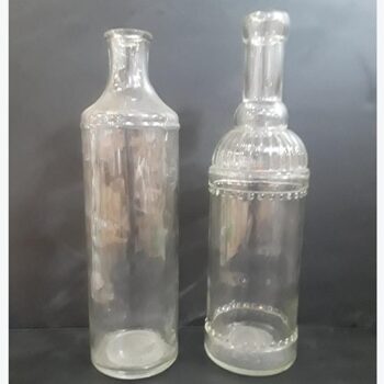 vintage bottle clear glass flowers vessel rental