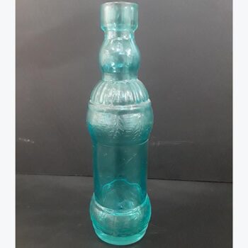 colored bottle aqua blue glass bottle vessel flowers rental