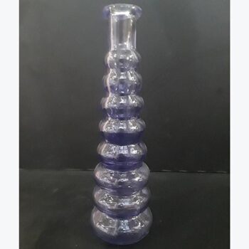 vintage bottle purple blue clear glass vessel flowers rental