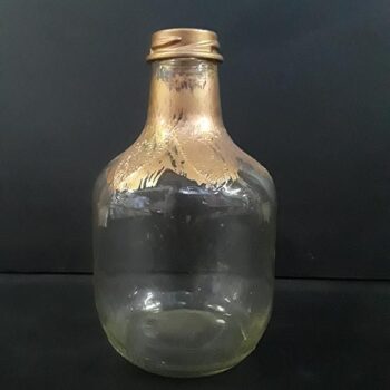 gold leafed jug clear glass vessel rental