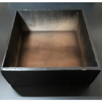 wood planter black natural flower vessels rental