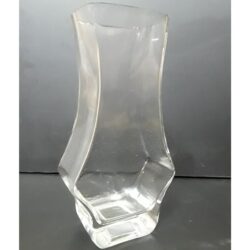 shapely vase glass clear vessel flowers rental