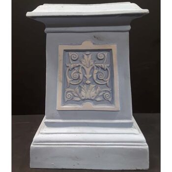 pedestal grey floral riser decor rental