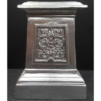 pedestal grey floral riser decor rental