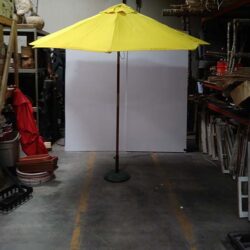 patio umbrella yellow brown pole outdoor decor rental