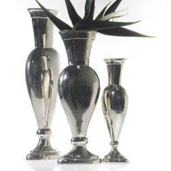 silhouette vase metal flowers rental
