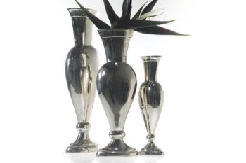 silhouette vase metal flowers rental