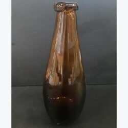artisan bottle clear brown round vessel glass flowers rental