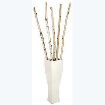 birch pole white vase naturals decor rental