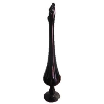 swung bud vase tall black glass 1960s vintage piece flowers vessel rental