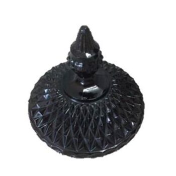 ice bucket ebony glass pointed diamond texture vessel rental