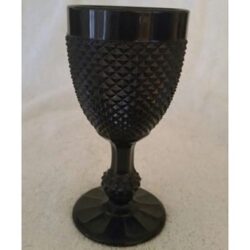 Black Purple Amethyst Diamond Point Wine Glass Goblet vessel rental onyx