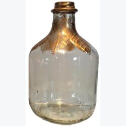 gold leafed jug clear glass vessel rental