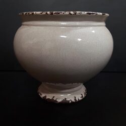 crackle bowl ceramic pot vessel flowers rental