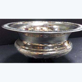 aisle standard topper silver metal vessel flowers rental