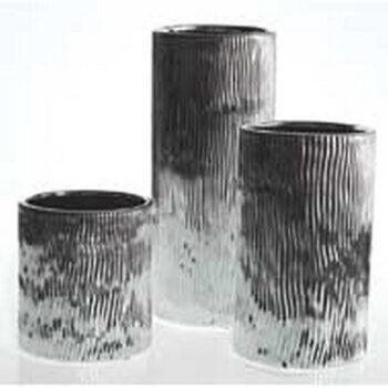 darby vase ceramic silver gold