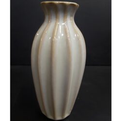 ena vase pale beige gold ceramic vessel flowers rental