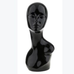 female display head fiberglass black mannequin forms rental