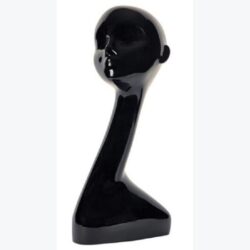 female display head fiberglass black mannequin forms decor rental