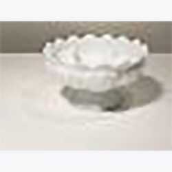 footed bowl matte white glass vessel rental