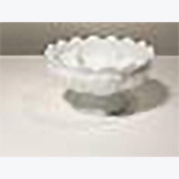 footed bowl matte white glass vessel rental