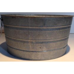 utility tub metal sheet tin brown rustic vessel metal rental
