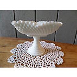 footed bowl hobnail ruffled scalloped glass vessel rental