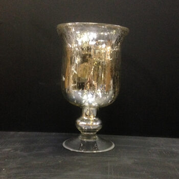 mercury footed vase gold silver glass vessel rental