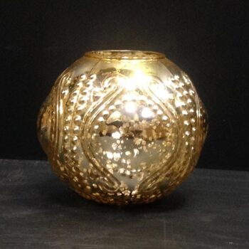 mercury bubble bowl gold glass vessel flowers rental