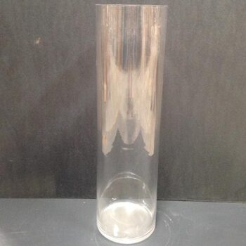 rota vase clear glass vessel flowers rental