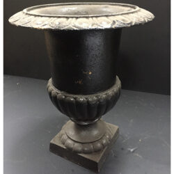 urn metal vessel flowers rental