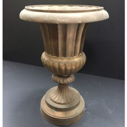 urn metal vessel flowers rental