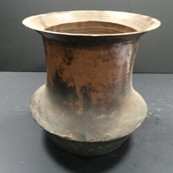 rice pot copper metal vessel flowers rental