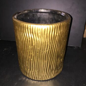 darby vase ceramic silver gold