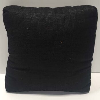 throw black suede sateen pillow decor rental