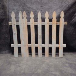 picket fence panel wood weathered outdoor decor rental