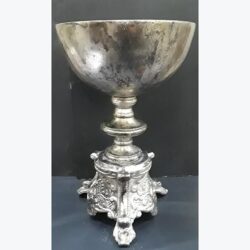laville compote urn vessel silver metal rental