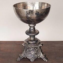 laville compote urn vessel silver metal rental