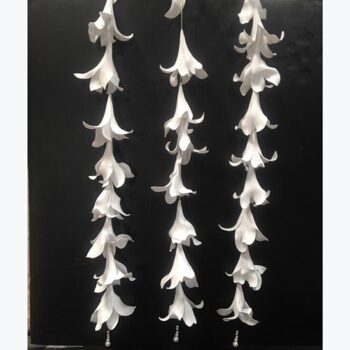 lily garland white fabric artificial decor rental