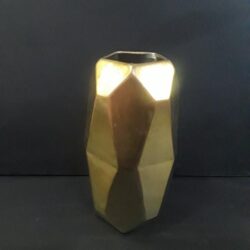 maven vase gold geometric vessel ceramic flowers rental