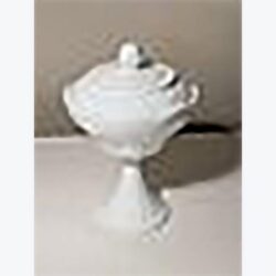 candy dish white matte top tipped ornate glass vessel rental