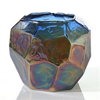 mogul pot opal blue purple glass vessel rental