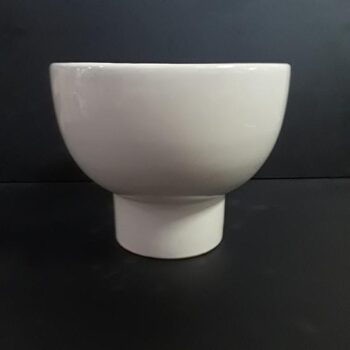 orion compote white ceramic vessel flowers rental