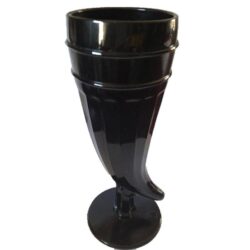 powder horn vase black onyx glass vessel rental