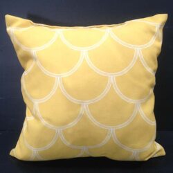 art deco pillow yellow scale pattern pillow decor rental